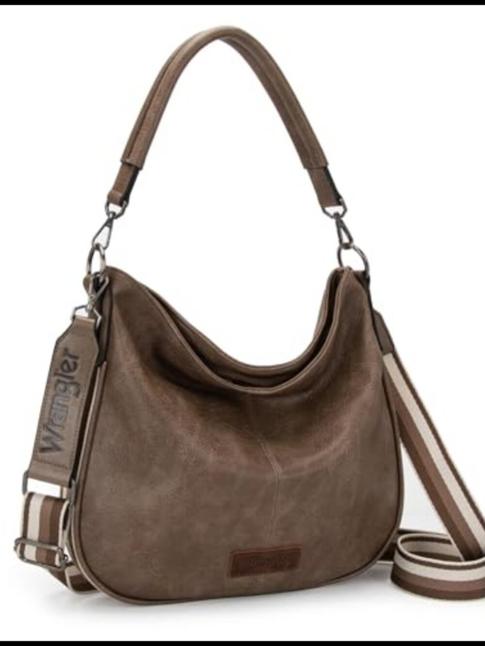Vegan Leather Hobo Crossbody Shoulder Bag Detachable Strap